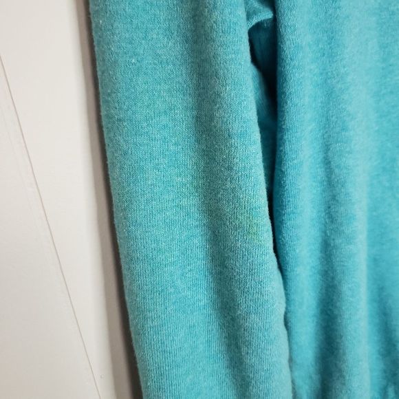 𝅺miller & Monroe Teal Turquoise Blue Long Sleeve Sweater Small - Picture 3 of 5